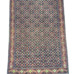 Senneh antique rug traditional vintage design