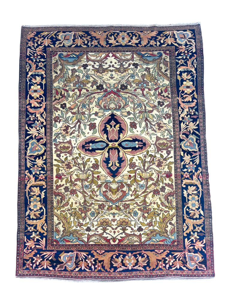 Malayer antique rug traditional vintage design
